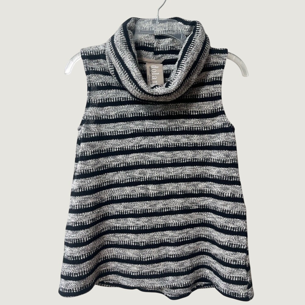 Anthropologie Dolan Left Coast Sleeveless Sweater Womens XS Striped Cowl Neck